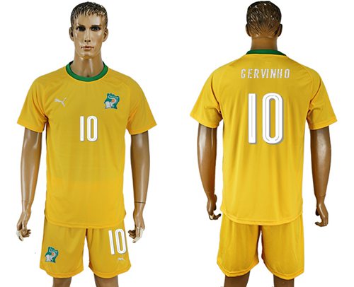 Cote d'lvoire #10 Gervinho Home Soccer Country Jersey - Click Image to Close